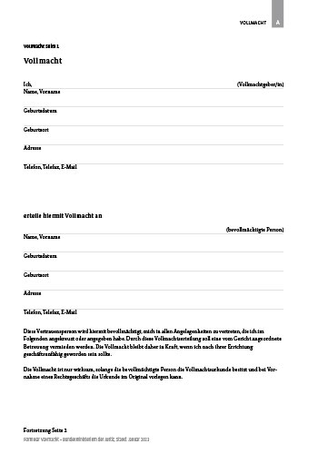 Vorschaubild Vorsorgevollmacht